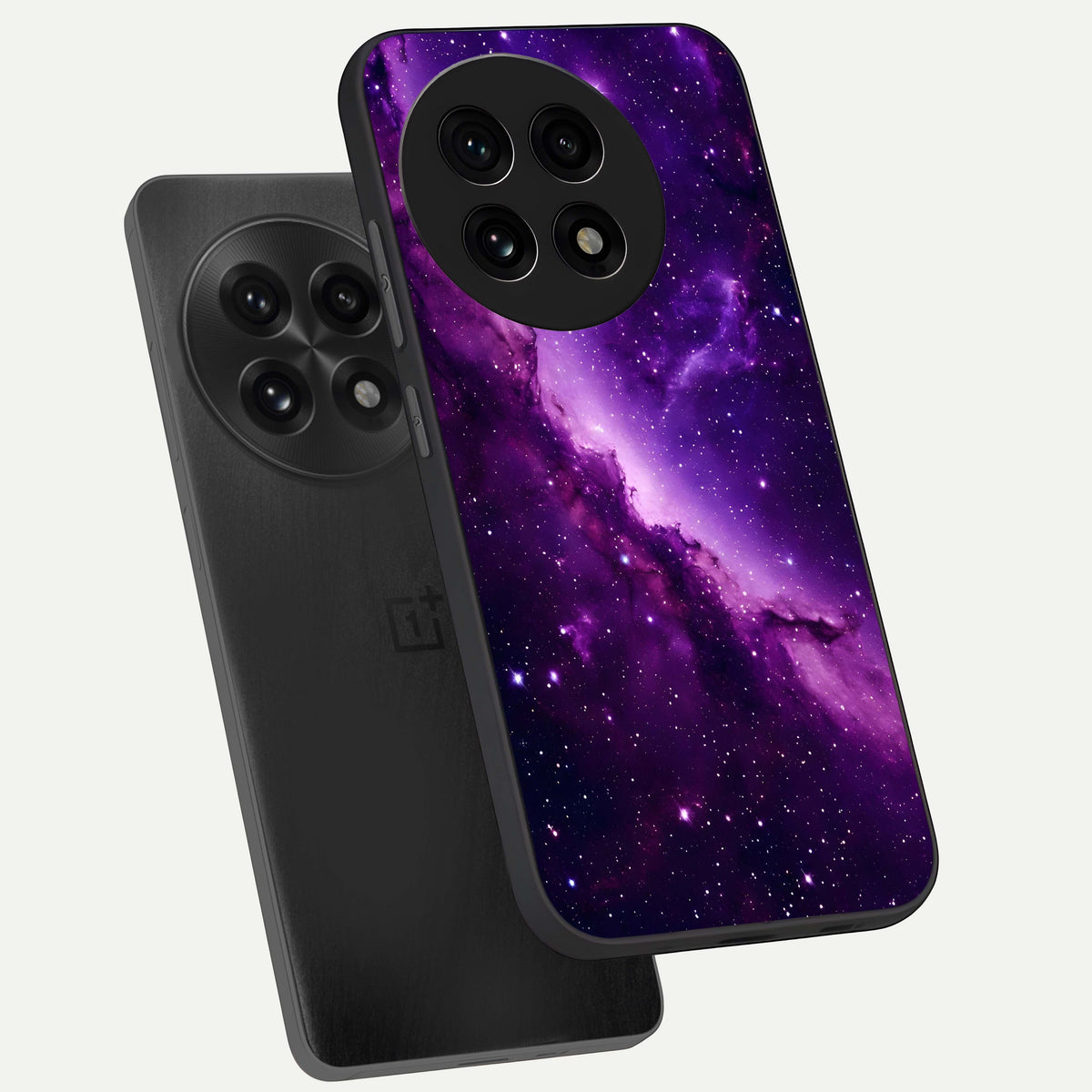  Purple Shade Sky phone case For OnePlus 13R showing premium glass back cover with detailed artwork