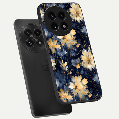  Royal Petal Dream phone case For OnePlus 13R showing premium glass back cover with detailed artwork