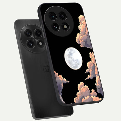  Shade Cloud Moon phone case For OnePlus 13R showing premium glass back cover with detailed artwork