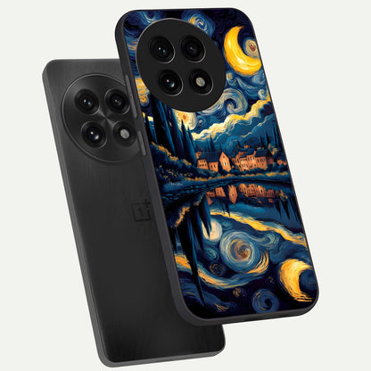  Starry Sky Serenity phone case For OnePlus 13R showing premium glass back cover with detailed artwork