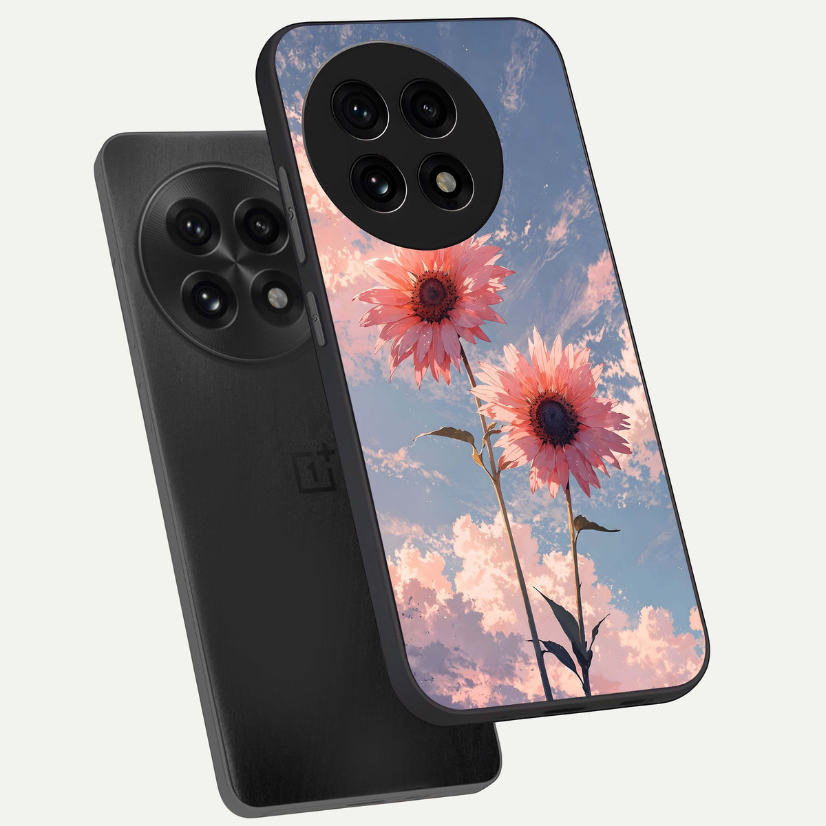  Sun Moon Balance phone case For OnePlus 13R showing premium glass back cover with detailed artwork
