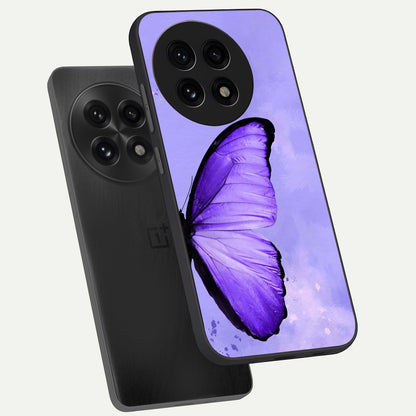  Violet Dream Wing phone case For OnePlus 13R showing premium glass back cover with detailed artwork