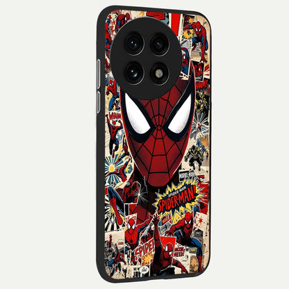  Aesthetic Wonder Spider back cover For OnePlus 13R slim fit glass case with vibrant aesthetic design