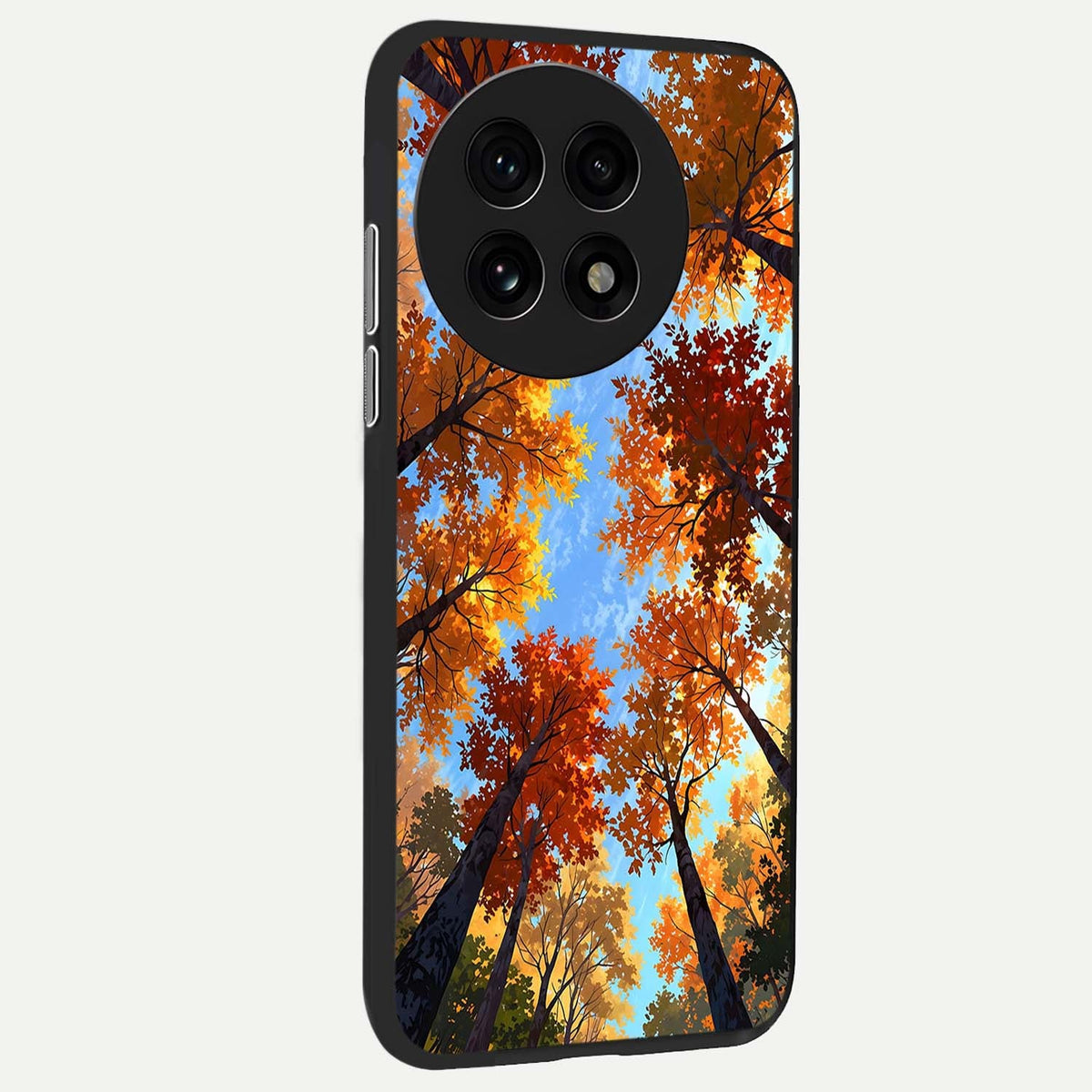  Autumn Sky Rise back cover For OnePlus 13R slim fit glass case with vibrant aesthetic design