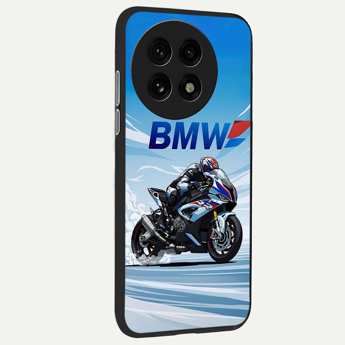  BMW Power Drift back cover For OnePlus 13R slim fit glass case with vibrant aesthetic design