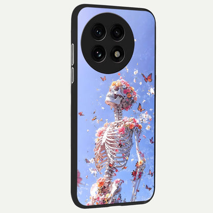  Bloom Beyond Bones back cover For OnePlus 13R slim fit glass case with vibrant aesthetic design