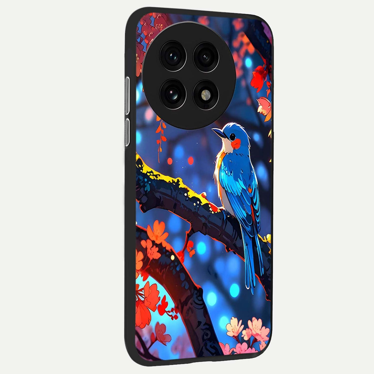  Blooming Water Drift back cover For OnePlus 13R slim fit glass case with vibrant aesthetic design