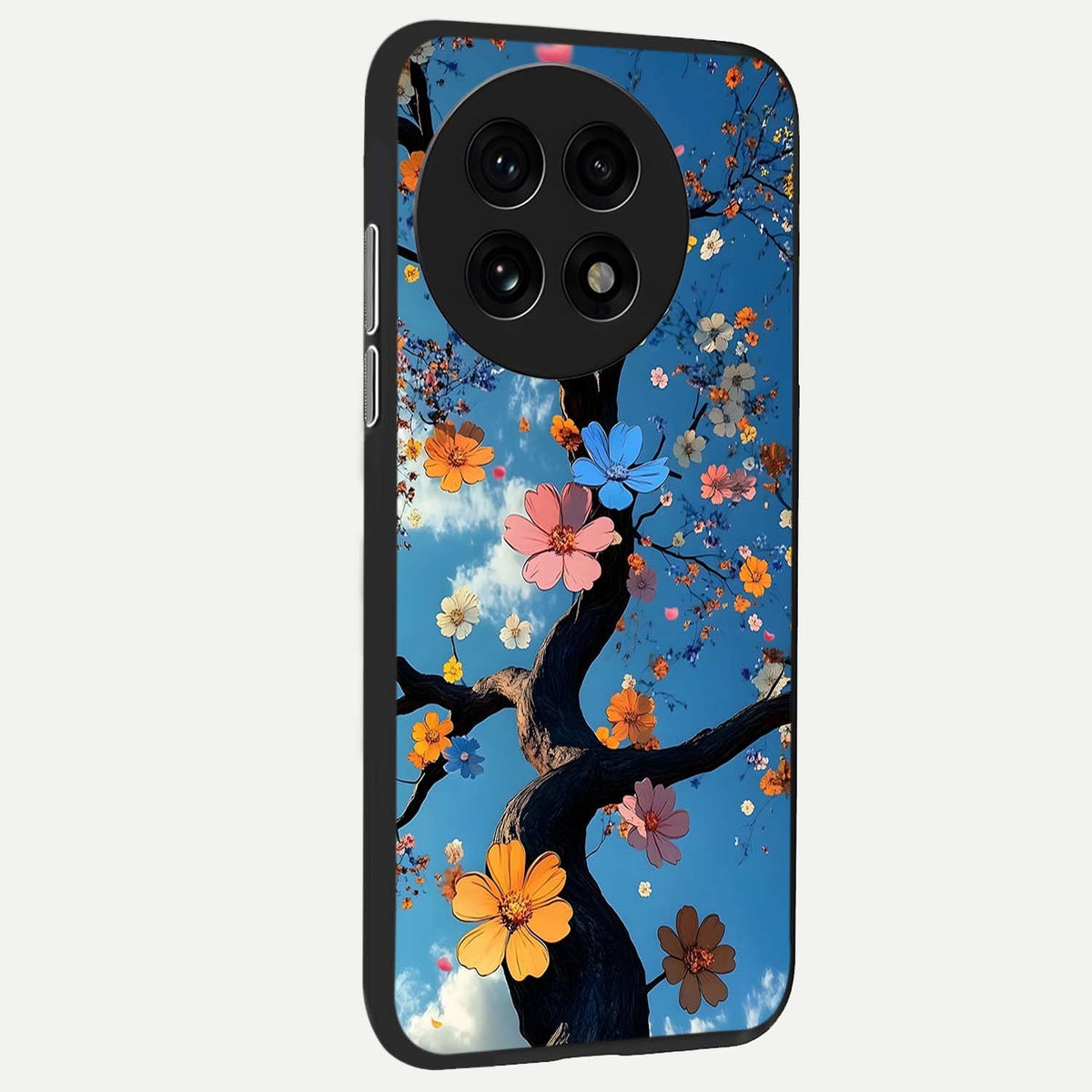  Blossom Dream Sky back cover For OnePlus 13R slim fit glass case with vibrant aesthetic design