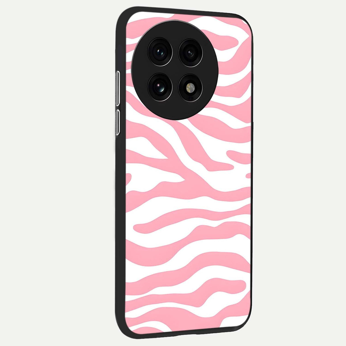  Blush Zebra Flow back cover For OnePlus 13R slim fit glass case with vibrant aesthetic design