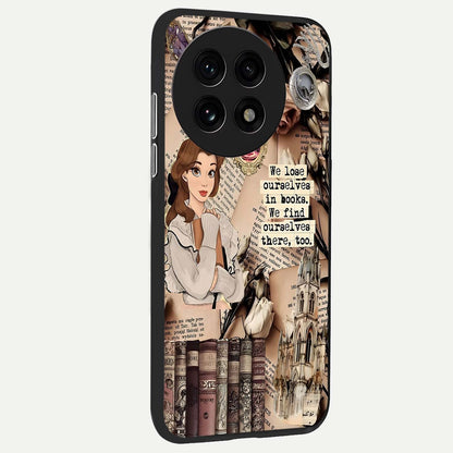  Bookish Dream World back cover For OnePlus 13R slim fit glass case with vibrant aesthetic design
