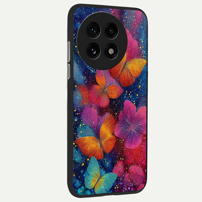  Butterfly Dream Mist back cover For OnePlus 13R slim fit glass case with vibrant aesthetic design