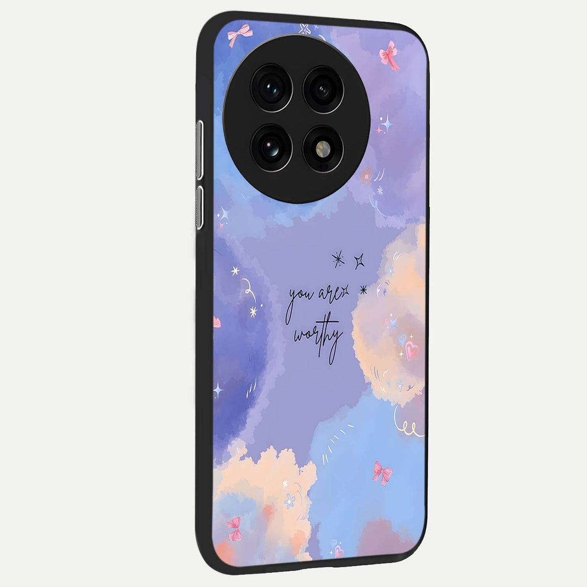  Celestial Cloud Magic back cover For OnePlus 13R slim fit glass case with vibrant aesthetic design
