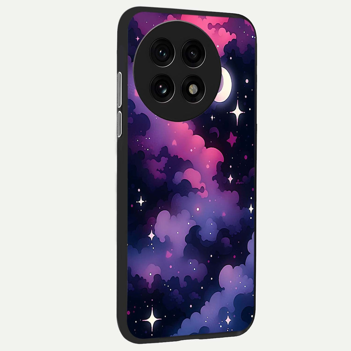  Celestial Moon Magic back cover For OnePlus 13R slim fit glass case with vibrant aesthetic design