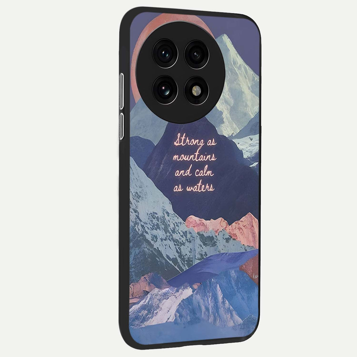  Celestial Mountain Calm back cover For OnePlus 13R slim fit glass case with vibrant aesthetic design