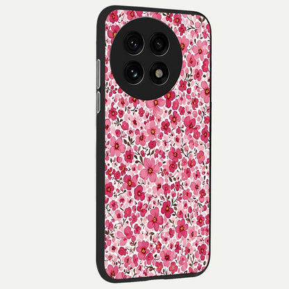  Cherry Blossom Charm back cover For OnePlus 13R slim fit glass case with vibrant aesthetic design