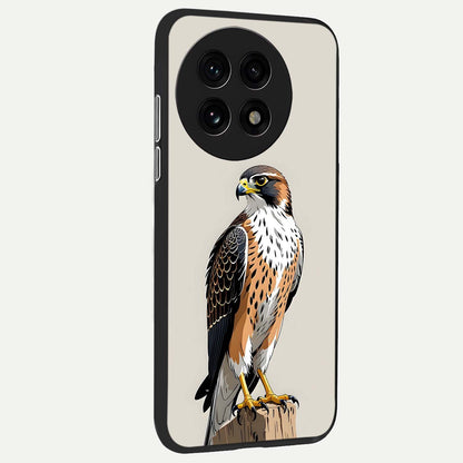  Clever Eagle back cover For OnePlus 13R slim fit glass case with vibrant aesthetic design
