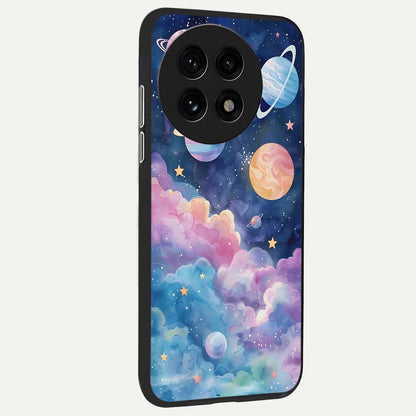  Cosmic Planet Dreams back cover For OnePlus 13R slim fit glass case with vibrant aesthetic design
