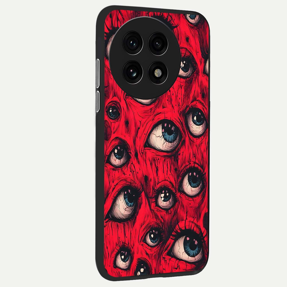  Crimson Watch Eyes back cover For OnePlus 13R slim fit glass case with vibrant aesthetic design