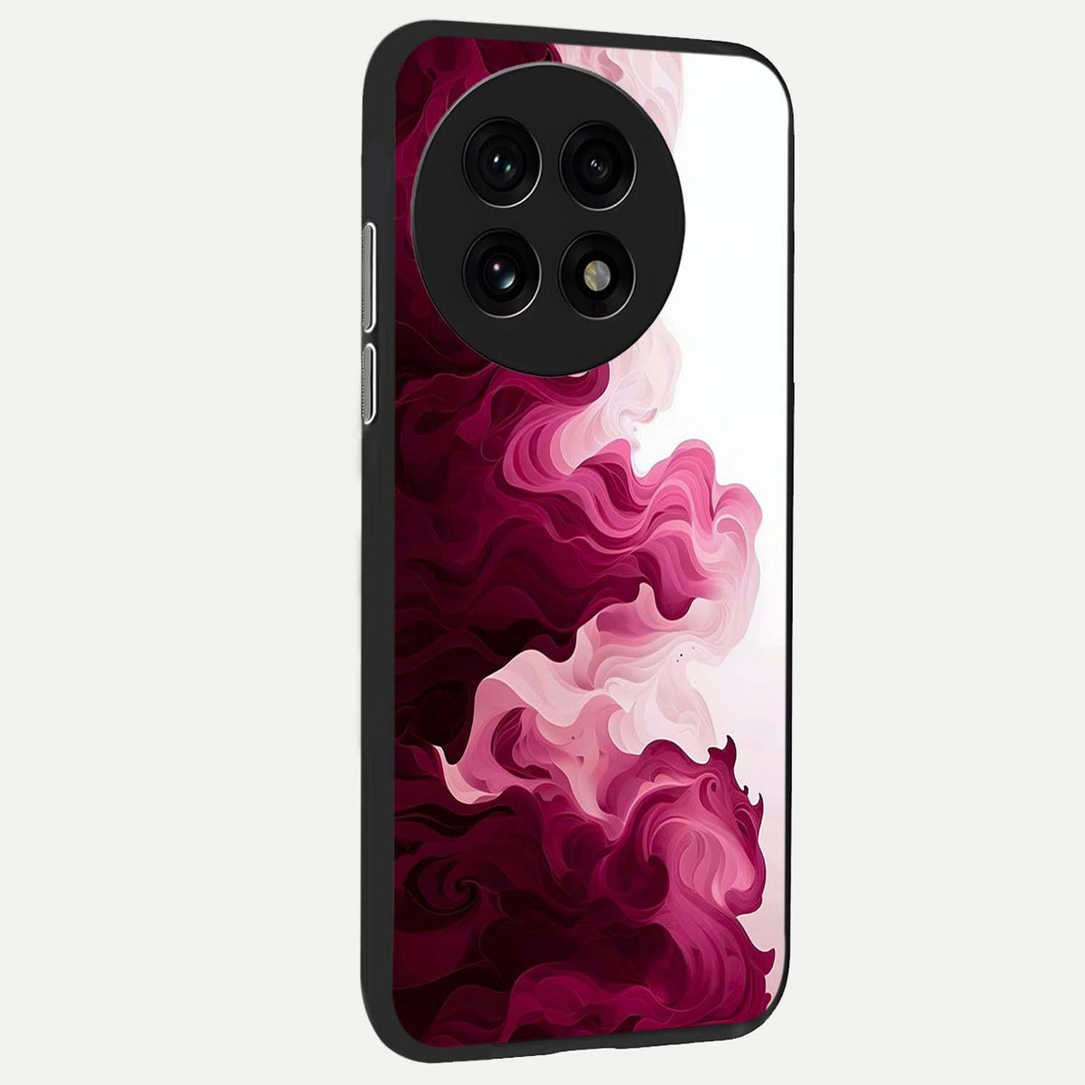  Crimson Wave Flow back cover For OnePlus 13R slim fit glass case with vibrant aesthetic design