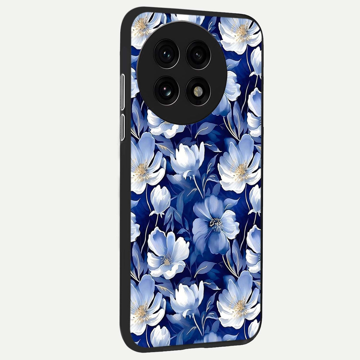  Cute Floral Patterns back cover For OnePlus 13R slim fit glass case with vibrant aesthetic design