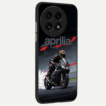  Dark Aprilla back cover For OnePlus 13R slim fit glass case with vibrant aesthetic design