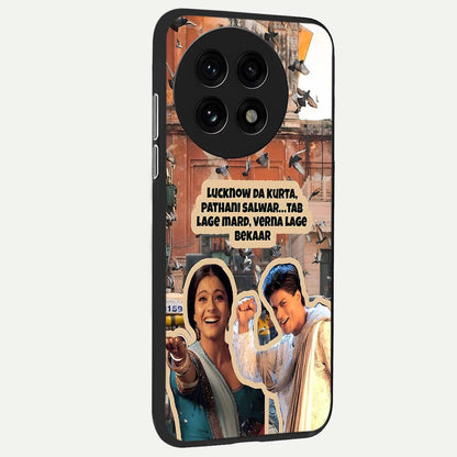  Desi Retro Vibes back cover For OnePlus 13R slim fit glass case with vibrant aesthetic design