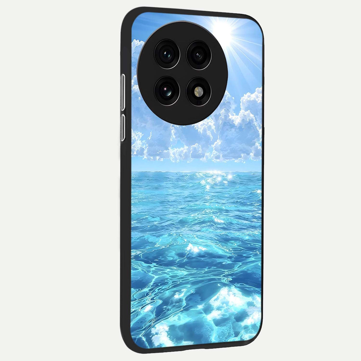  Endless Ocean Horizon back cover For OnePlus 13R slim fit glass case with vibrant aesthetic design