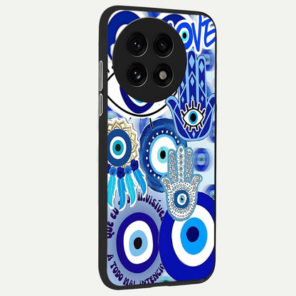  Evil Eyes Dream back cover For OnePlus 13R slim fit glass case with vibrant aesthetic design