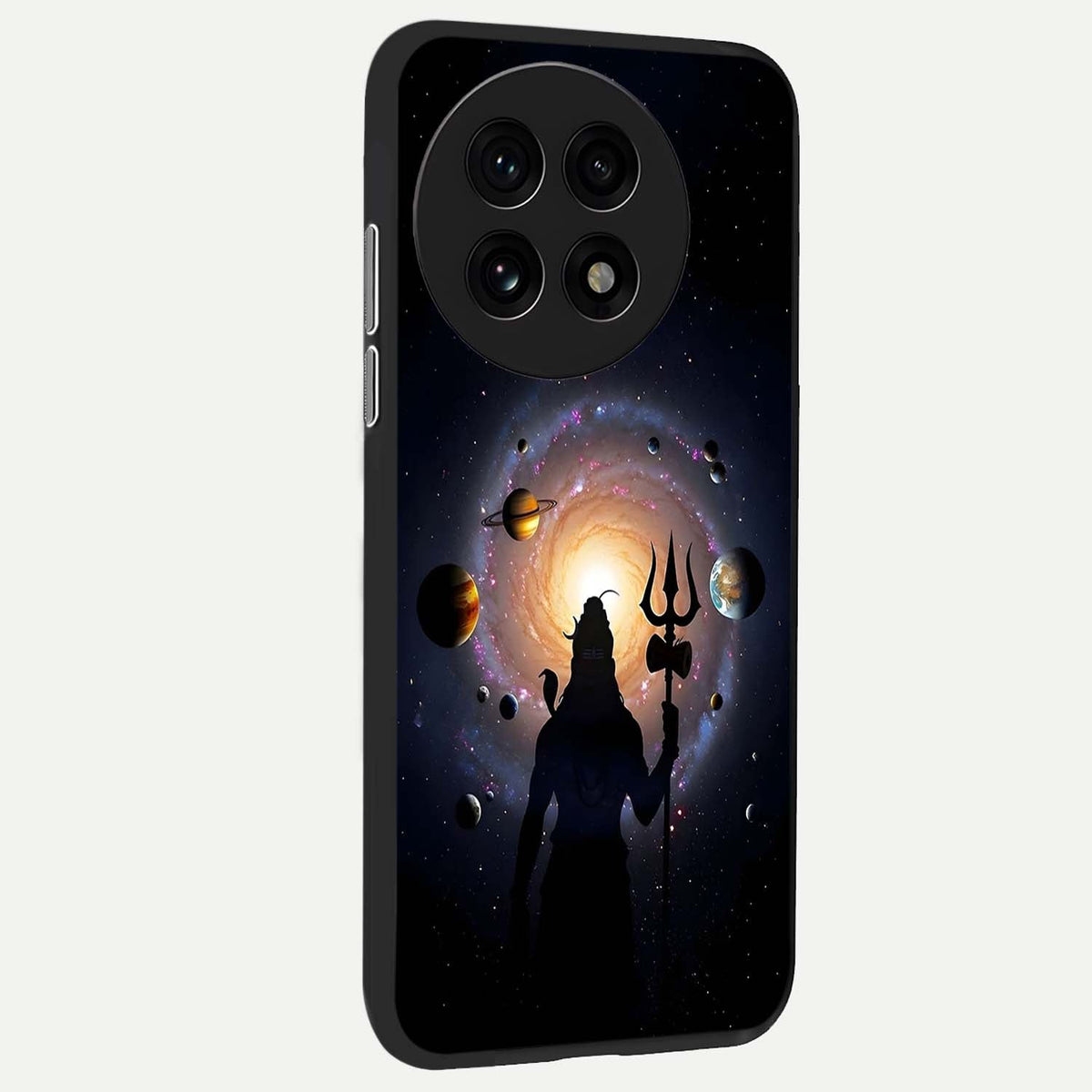  Galactic Shiva Vision back cover For OnePlus 13R slim fit glass case with vibrant aesthetic design