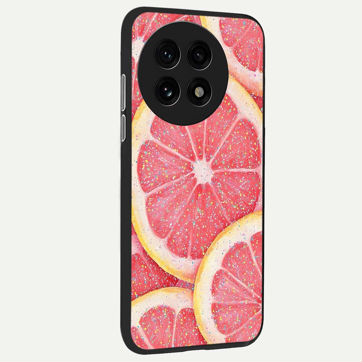  Glitter Grapefruit back cover For OnePlus 13R slim fit glass case with vibrant aesthetic design