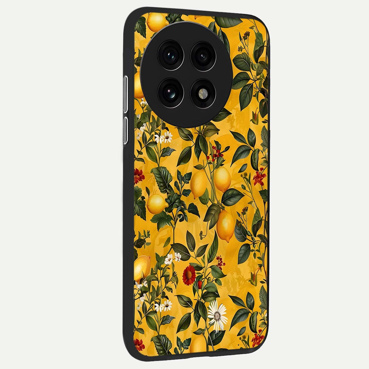  Golden Lemon Field back cover For OnePlus 13R slim fit glass case with vibrant aesthetic design