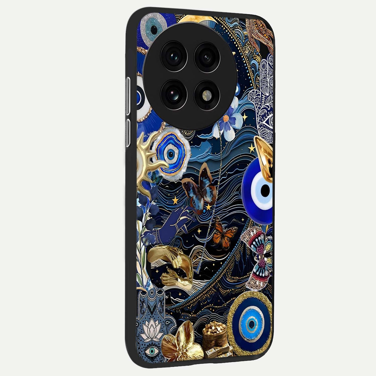  Golden Moon Magic back cover For OnePlus 13R slim fit glass case with vibrant aesthetic design