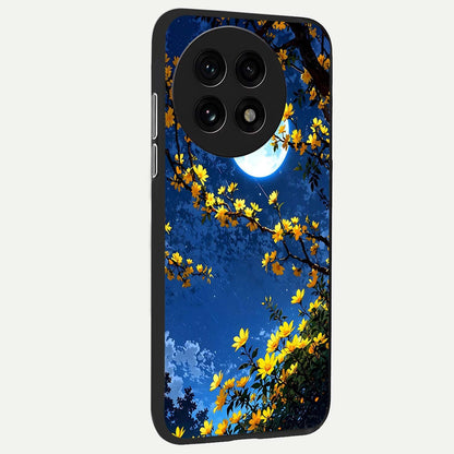  Golden Night Glow back cover For OnePlus 13R slim fit glass case with vibrant aesthetic design