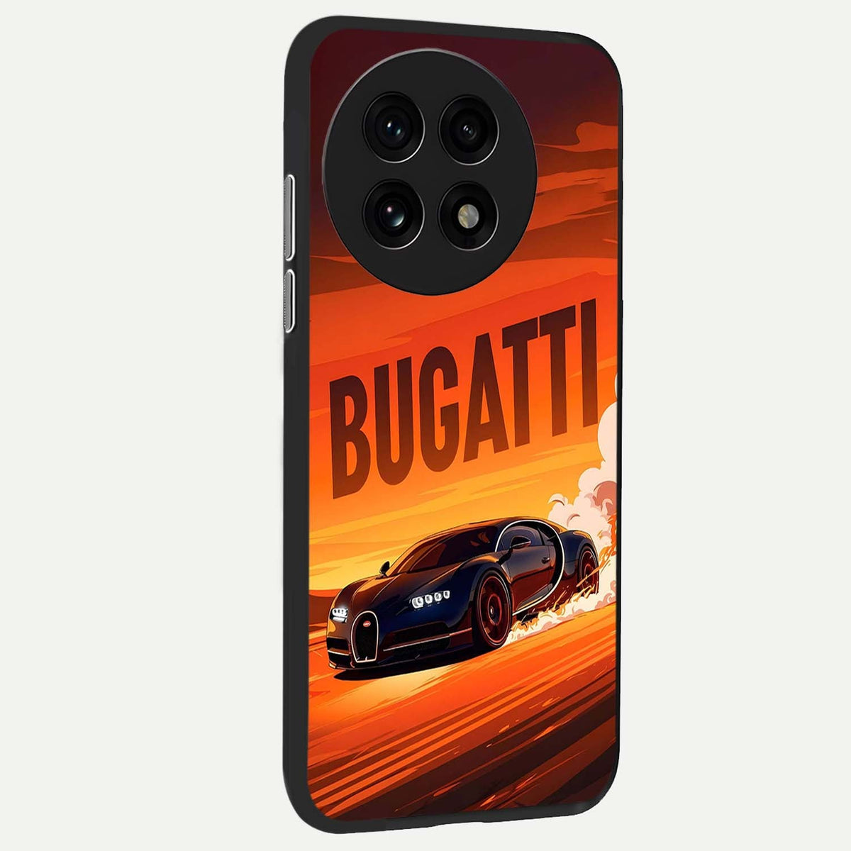  Inferno Bugatti Storm back cover For OnePlus 13R slim fit glass case with vibrant aesthetic design