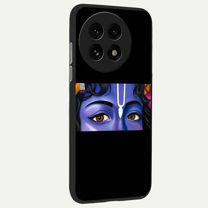  Krishna Eye back cover For OnePlus 13R slim fit glass case with vibrant aesthetic design