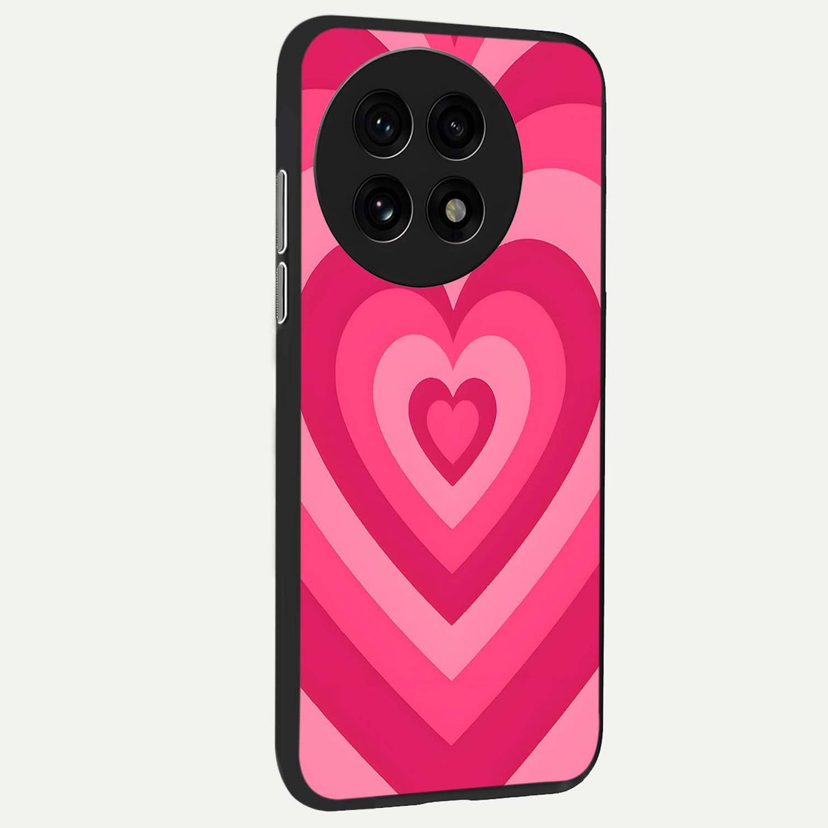  Layered Love Hearts back cover For OnePlus 13R slim fit glass case with vibrant aesthetic design