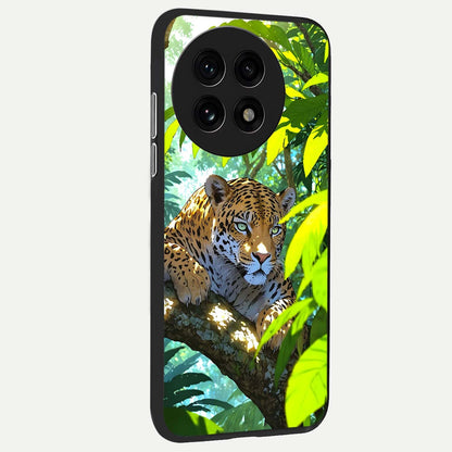  Leopard in Jungle back cover For OnePlus 13R slim fit glass case with vibrant aesthetic design