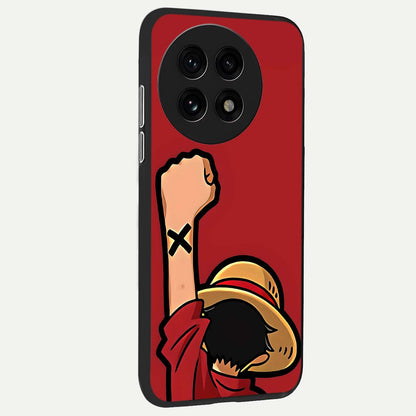  Luffy X Spirit back cover For OnePlus 13R slim fit glass case with vibrant aesthetic design
