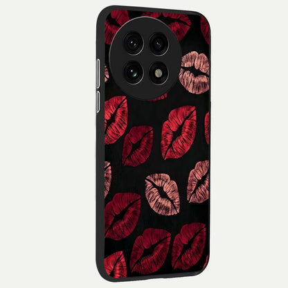  Midnight Kiss Love back cover For OnePlus 13R slim fit glass case with vibrant aesthetic design