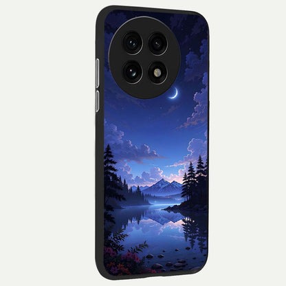  Midnight Lake Peace back cover For OnePlus 13R slim fit glass case with vibrant aesthetic design