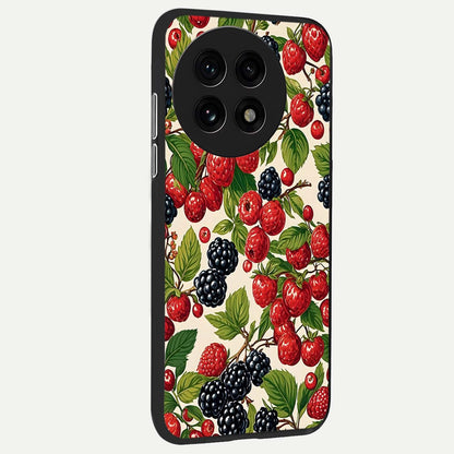  Mixed Berry Collage back cover For OnePlus 13R slim fit glass case with vibrant aesthetic design