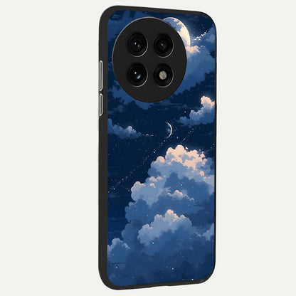  Moon Dream Haze back cover For OnePlus 13R slim fit glass case with vibrant aesthetic design
