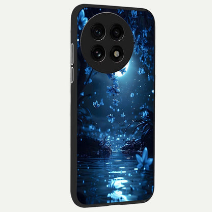  Moonlight Petal Dream back cover For OnePlus 13R slim fit glass case with vibrant aesthetic design