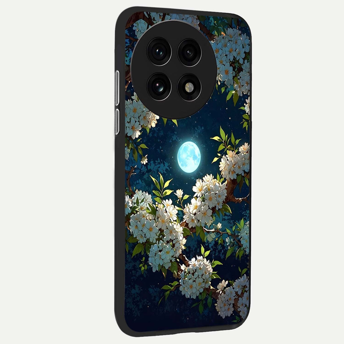  Moonlit Blossom Dream back cover For OnePlus 13R slim fit glass case with vibrant aesthetic design