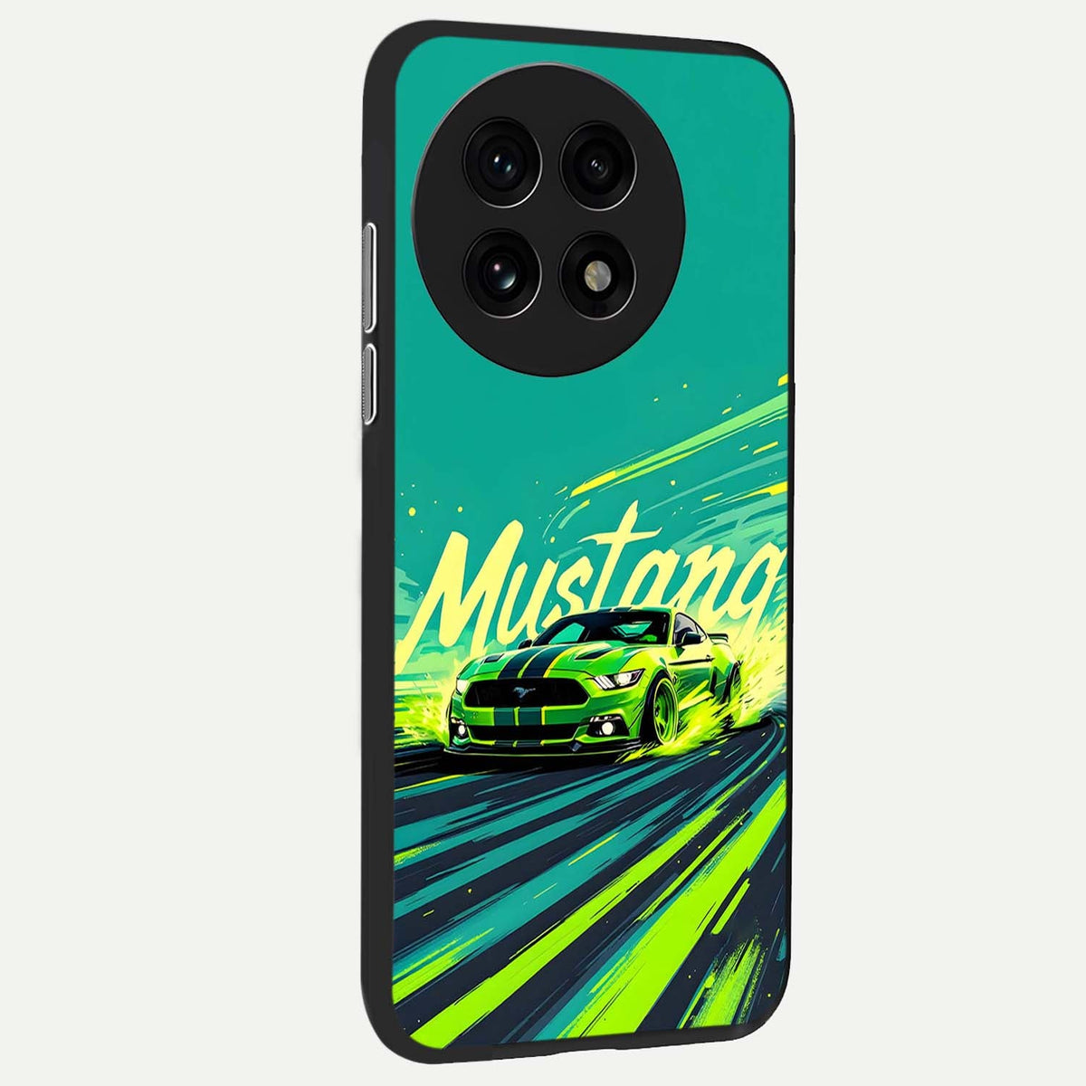  Mustang Bang back cover For OnePlus 13R slim fit glass case with vibrant aesthetic design