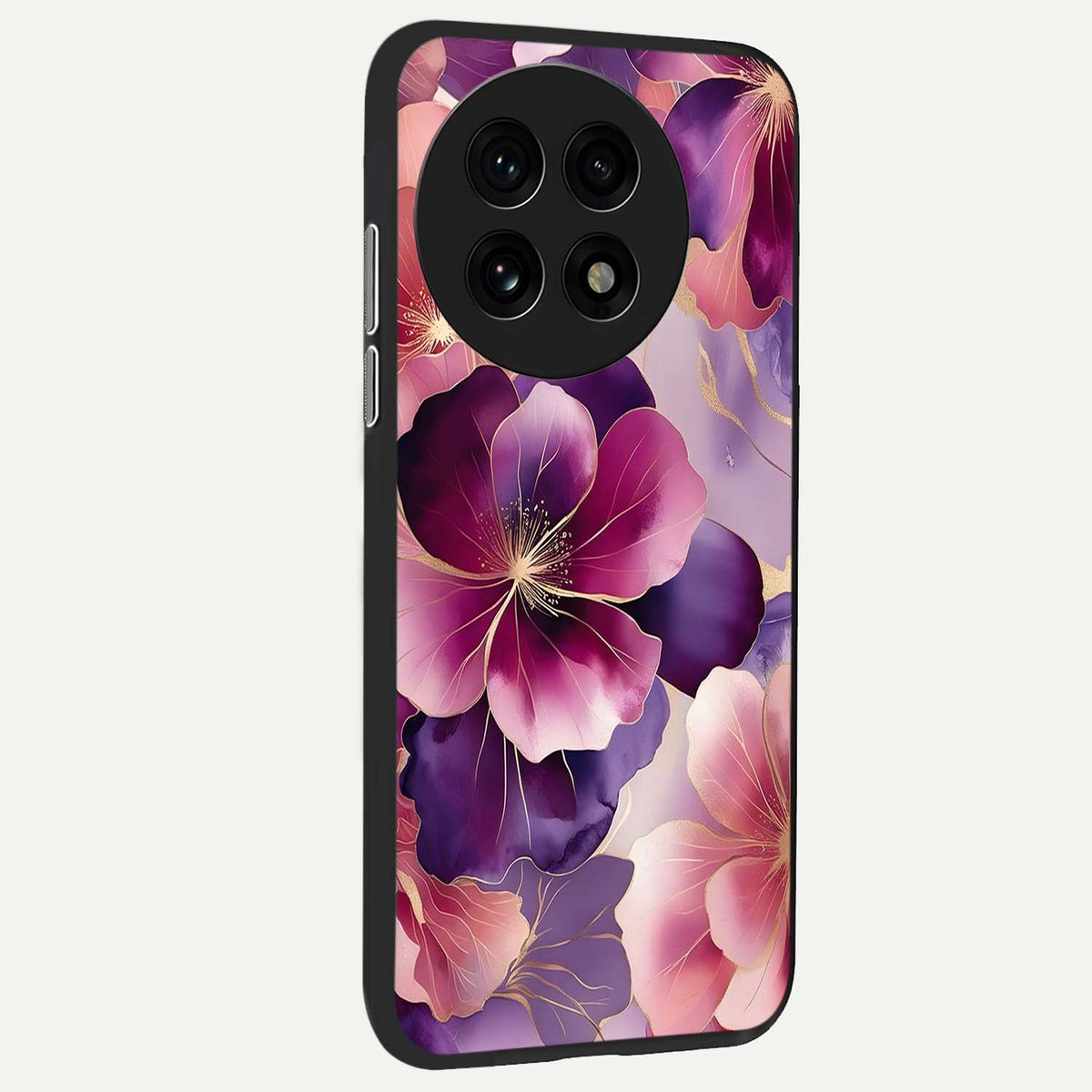  Pink Bouquet Florals back cover For OnePlus 13R slim fit glass case with vibrant aesthetic design