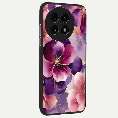  Pink Bouquet Florals back cover For OnePlus 13R slim fit glass case with vibrant aesthetic design
