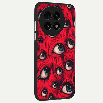  Red Eyes Pattern back cover For OnePlus 13R slim fit glass case with vibrant aesthetic design