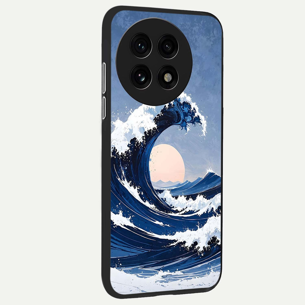  Rising Tide Power back cover For OnePlus 13R slim fit glass case with vibrant aesthetic design
