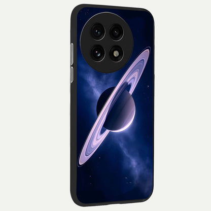  Saturn Ring Mystique back cover For OnePlus 13R slim fit glass case with vibrant aesthetic design